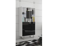 Regál King KIN-05 - biela / čierny lesk