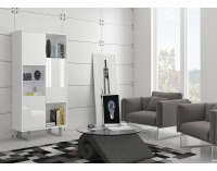 Regál King KIN-06 - biela / biely lesk