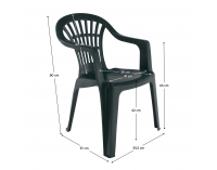 Záhradné stohovateľné kreslo Kiona - zelená