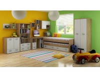 Jednolôžková posteľ s roštom Kitty KIT-04 90 - craft zlatý / craft biely