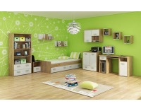 Jednolôžková posteľ s roštom Kitty KIT-04 90 - craft zlatý / craft biely