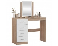 Toaletný stolík Klevis - dub sonoma / biela