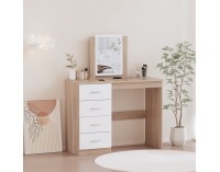 Toaletný stolík Klevis - dub sonoma / biela