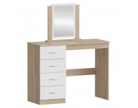 Toaletný stolík Klevis - dub sonoma / biela