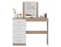 Toaletný stolík Klevis - dub sonoma / biela