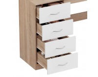 Toaletný stolík Klevis - dub sonoma / biela