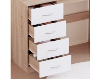 Toaletný stolík Klevis - dub sonoma / biela