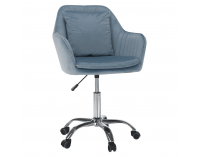 Kancelárske kreslo Klian - modrá (Velvet) / chróm