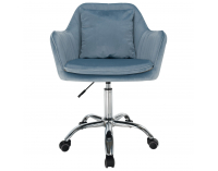 Kancelárske kreslo Klian - modrá (Velvet) / chróm