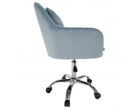 Kancelárske kreslo Klian - modrá (Velvet) / chróm