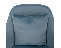 Kancelárske kreslo Klian - modrá (Velvet) / chróm