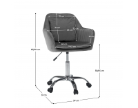 Kancelárske kreslo Klian - sivá (Velvet) / chróm