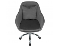 Kancelárske kreslo Klian - sivá (Velvet) / chróm