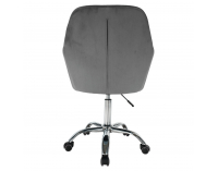 Kancelárske kreslo Klian - sivá (Velvet) / chróm