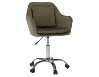 Kancelárske kreslo Klian - sivohnedá taupe (Velvet) / chróm