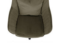 Kancelárske kreslo Klian - sivohnedá taupe (Velvet) / chróm