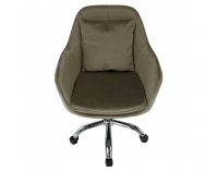 Kancelárske kreslo Klian - sivohnedá taupe (Velvet) / chróm