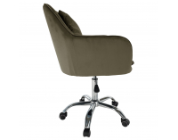 Kancelárske kreslo Klian - sivohnedá taupe (Velvet) / chróm