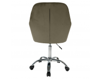 Kancelárske kreslo Klian - sivohnedá taupe (Velvet) / chróm