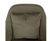 Kancelárske kreslo Klian - sivohnedá taupe (Velvet) / chróm