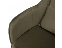 Kancelárske kreslo Klian - sivohnedá taupe (Velvet) / chróm