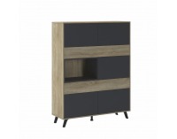 Komoda Huron - dub sonoma / sivá