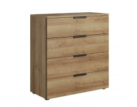 Komoda Manno 4S - dub riviera zlatý / grafit