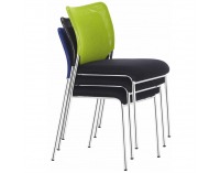 Konferenčná stolička Altan - zelená / čierna / chróm