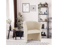 Konferenčné kreslo Cuba - béžová ekokoža