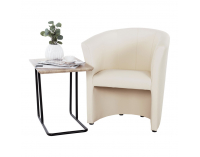 Konferenčné kreslo Cuba - béžová ekokoža