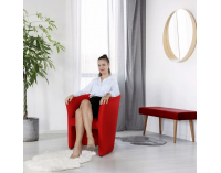 Konferenčné kreslo Cuba - červená látka