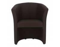 Konferenčné kreslo Cuba - hnedá ekokoža