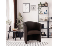 Konferenčné kreslo Cuba - hnedá ekokoža