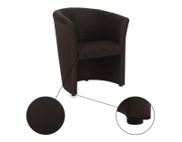 Konferenčné kreslo Cuba - hnedá ekokoža