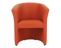 Konferenčné kreslo Cuba - oranžová ekokoža