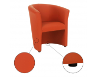 Konferenčné kreslo Cuba - oranžová ekokoža