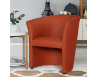 Konferenčné kreslo Cuba - oranžová ekokoža