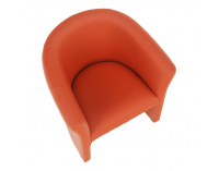 Konferenčné kreslo Cuba - oranžová ekokoža