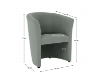 Konferenčné kreslo Cuba - zelená látka