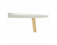 Konferenčný stolík (2 ks) Doblo - biely lesk / žltomedový lesk