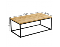 Konferenčný stolík Bormo - svetlý dub / čierna