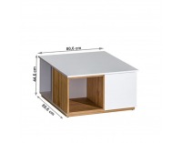 Konferenčný stolík Knox E13 - biela / orech select