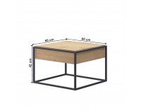 Konferenčný stolík Spring EL 60 - dub artisan / čierna