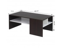 Konferenčný stolík Vienna New - orech / biela