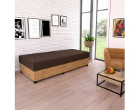 Jednolôžková posteľ (váľanda) s úložným priestorom Konri - dub craft zlatý / hnedá