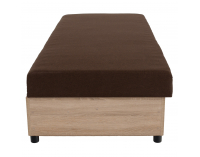 Jednolôžková posteľ (váľanda) s úložným priestorom Konri - dub sonoma / hnedá