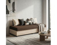 Jednolôžková posteľ (váľanda) s úložným priestorom Konri - dub sonoma / hnedá