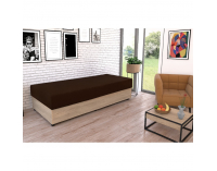 Jednolôžková posteľ (váľanda) s úložným priestorom Konri - dub sonoma / hnedá
