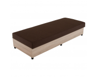 Jednolôžková posteľ (váľanda) s úložným priestorom Konri - dub sonoma / hnedá