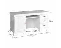 Rustikálny PC stôl Kora KB New - sosna andersen